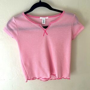 Full tilt pink crop top